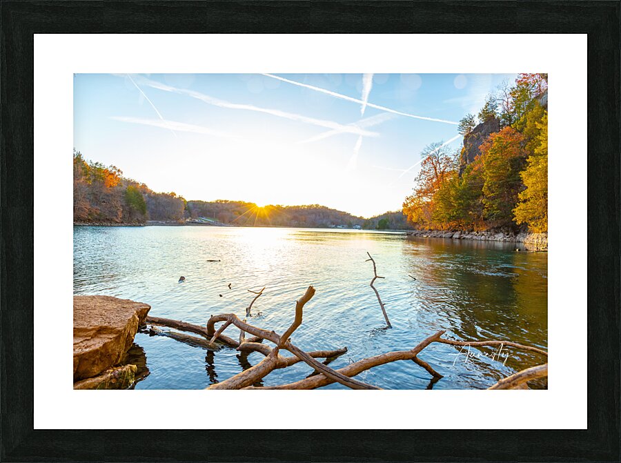 Sunset and Stripes Picture Frame print