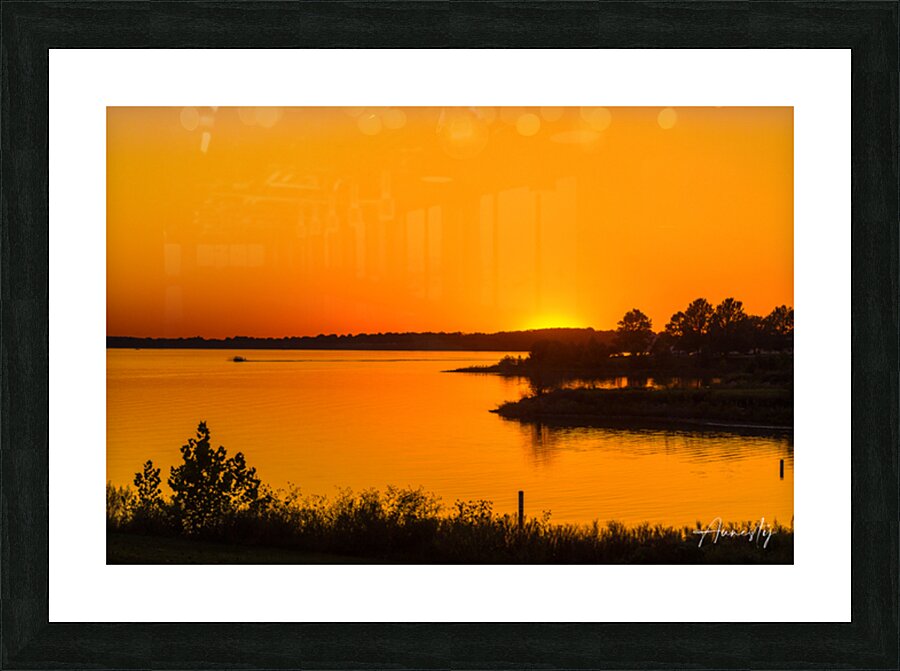 Lake Silhouette Picture Frame print