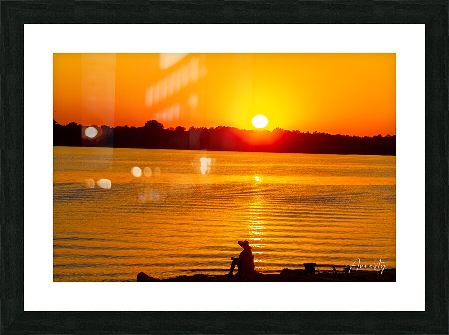 Fishing in Sunset Picture Frame print