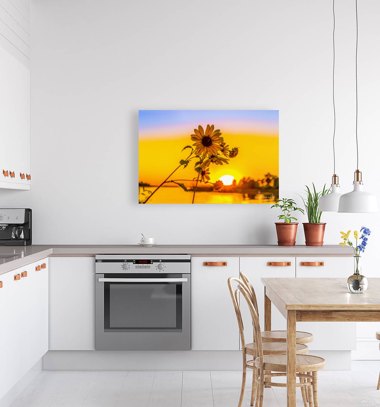 Sunflower at Sunset Reproduction