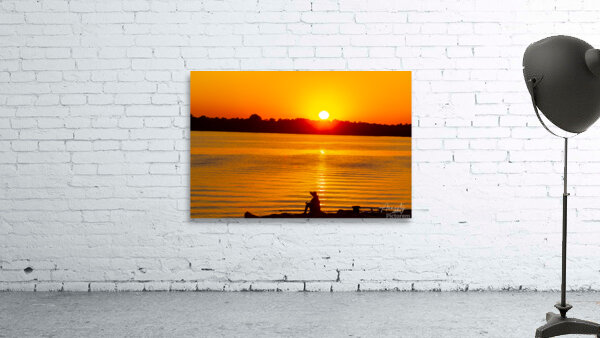 Fishing in Sunset Wall Preview