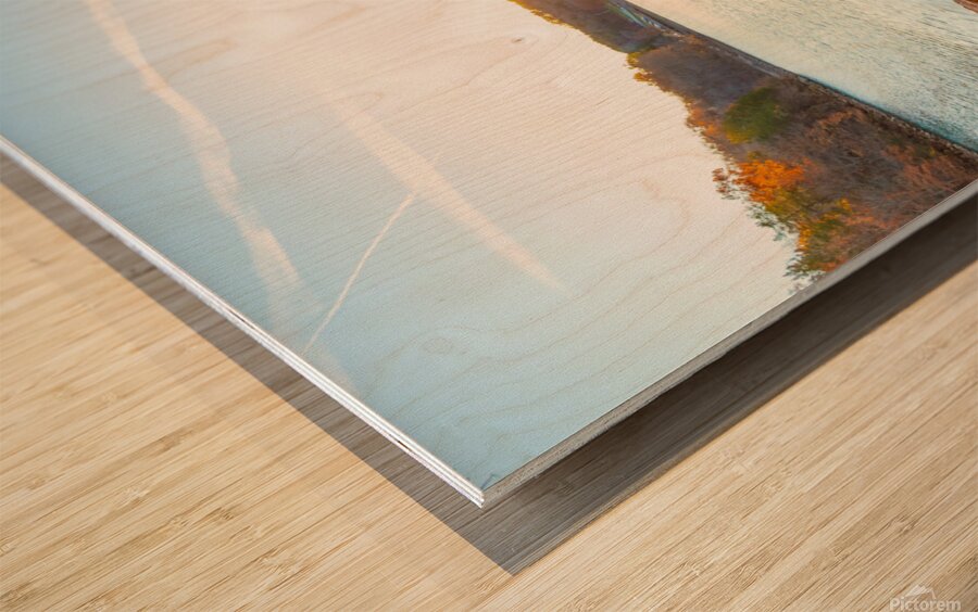 Sunset and Stripes Wood print