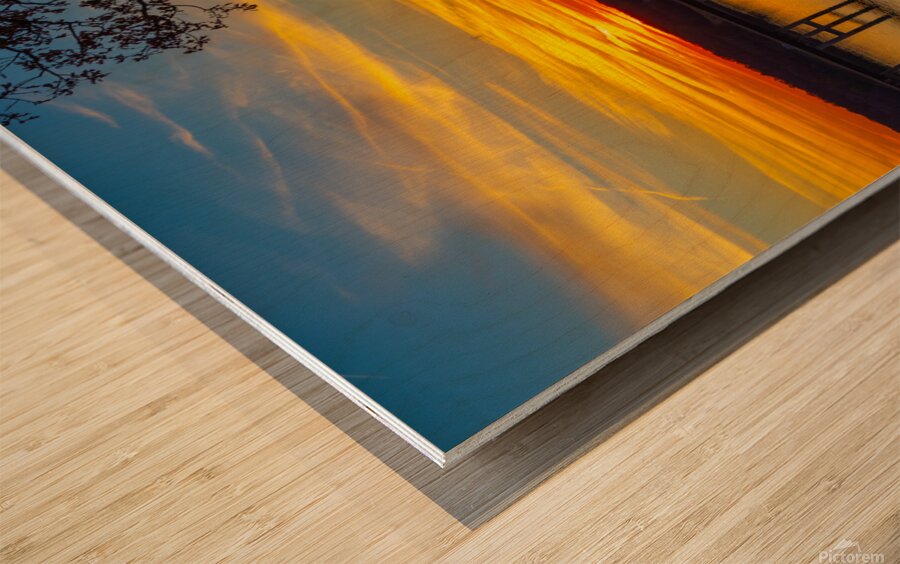 Sunset Tranquility Wood print