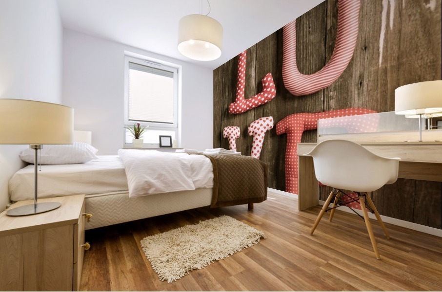 L. O.V.E Mural print