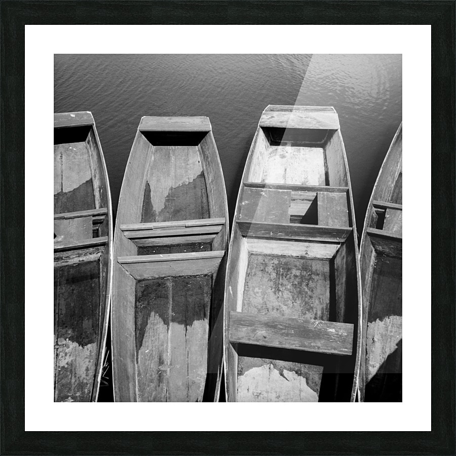 Four boats Picture Frame print