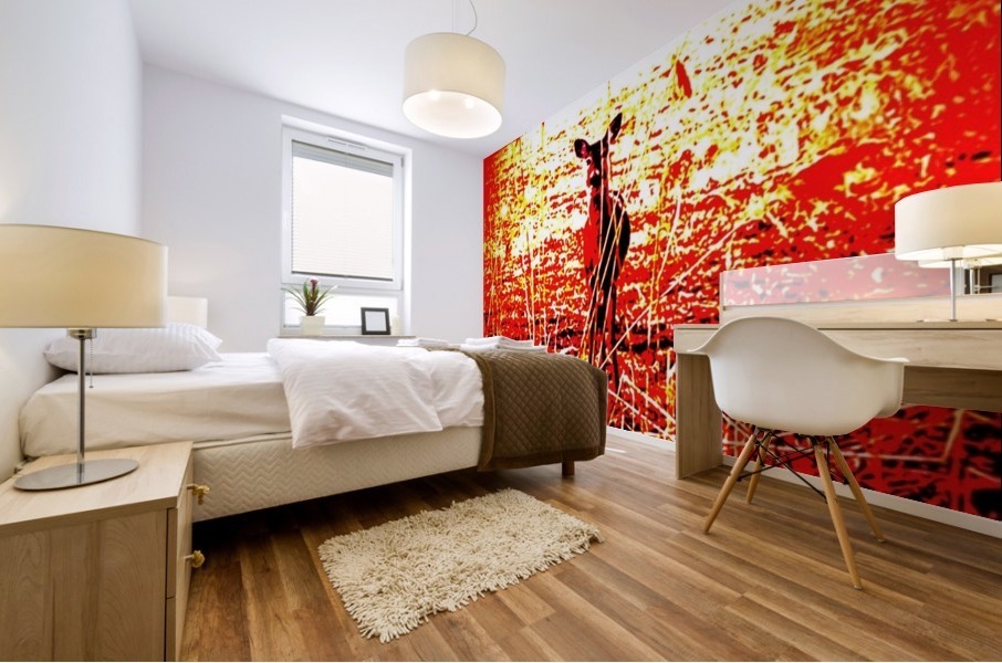 The Deer Mural print