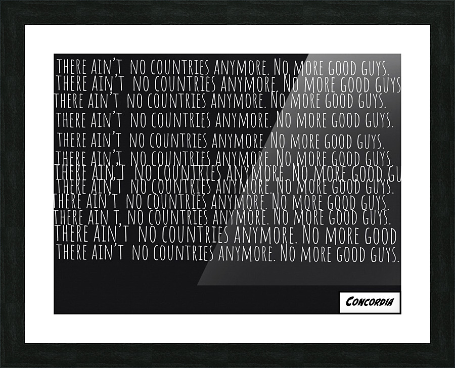 No Countries Picture Frame print