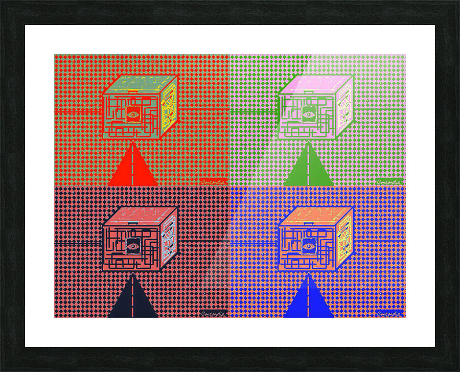 Cube Goes Pop Picture Frame print