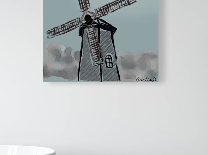 Blue Windmill Reproduction