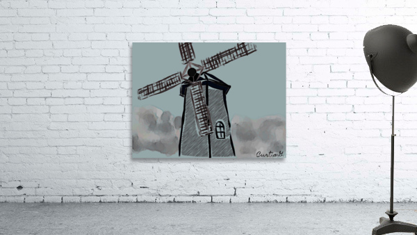 Blue Windmill Wall Preview