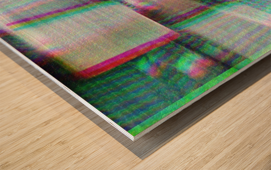 Square Dance 4 Wood print