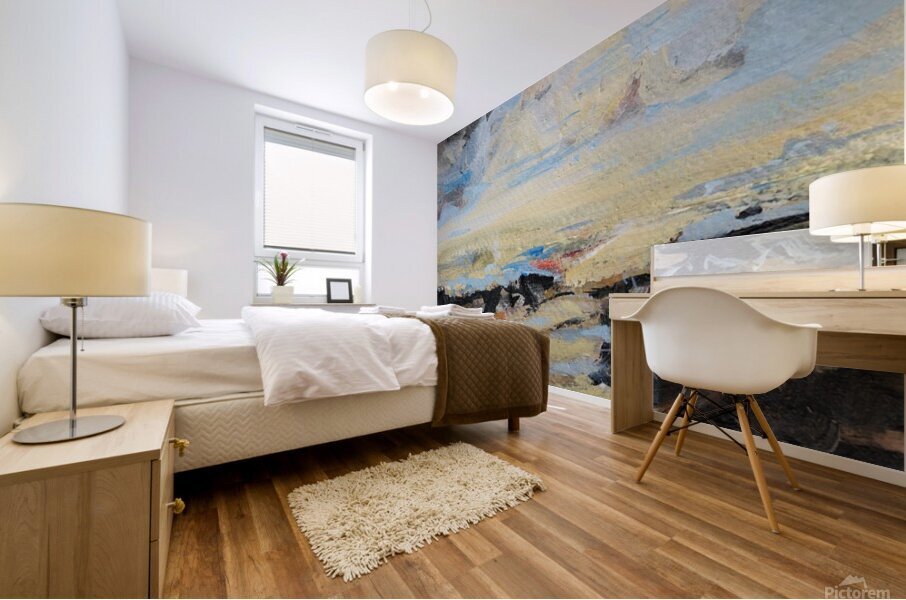 abstract landscape   vespre Mural print