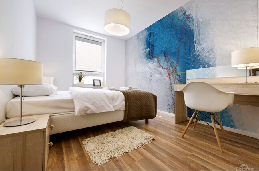 Blue white 17 Mural print
