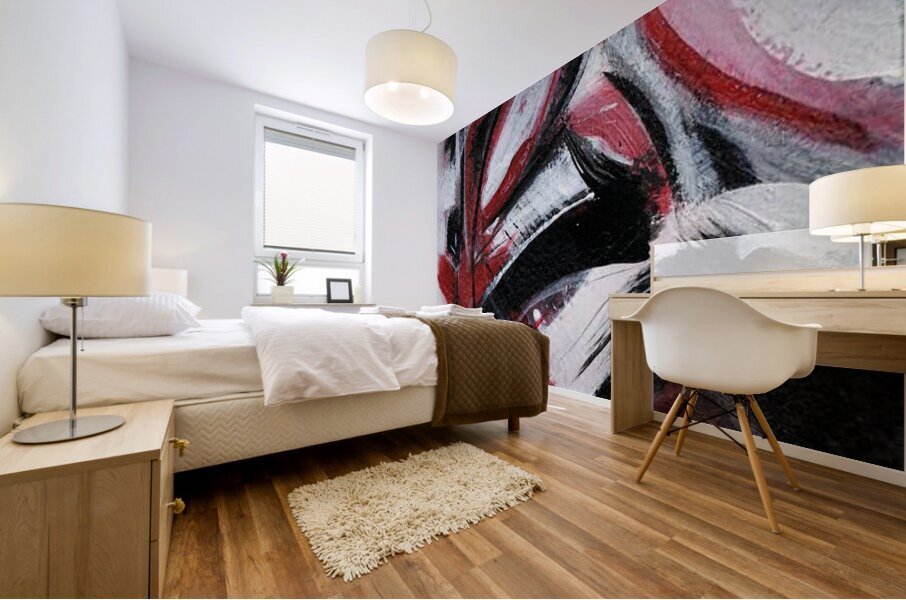 Red Black 3 Mural print