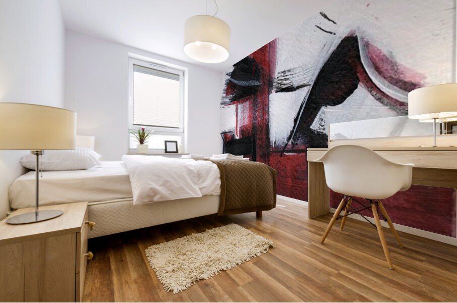 Red Black 1 Mural print