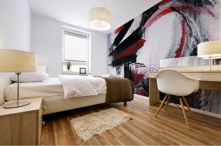 Red Black 4 Mural print
