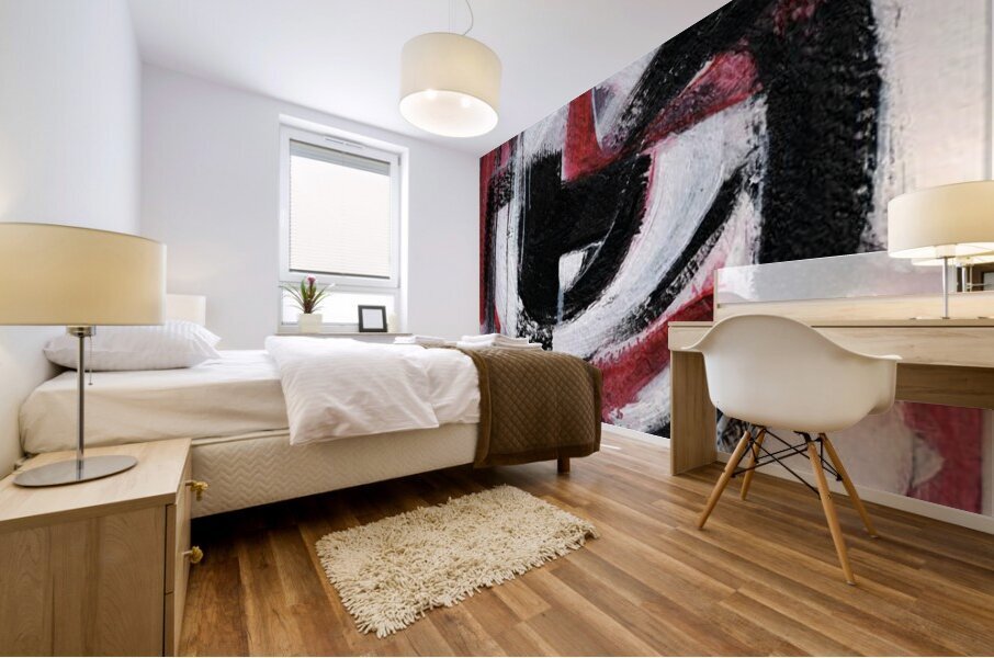 Red Black 5 Mural print