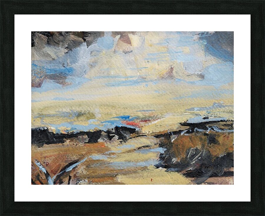 abstract landscape   vespre Picture Frame print