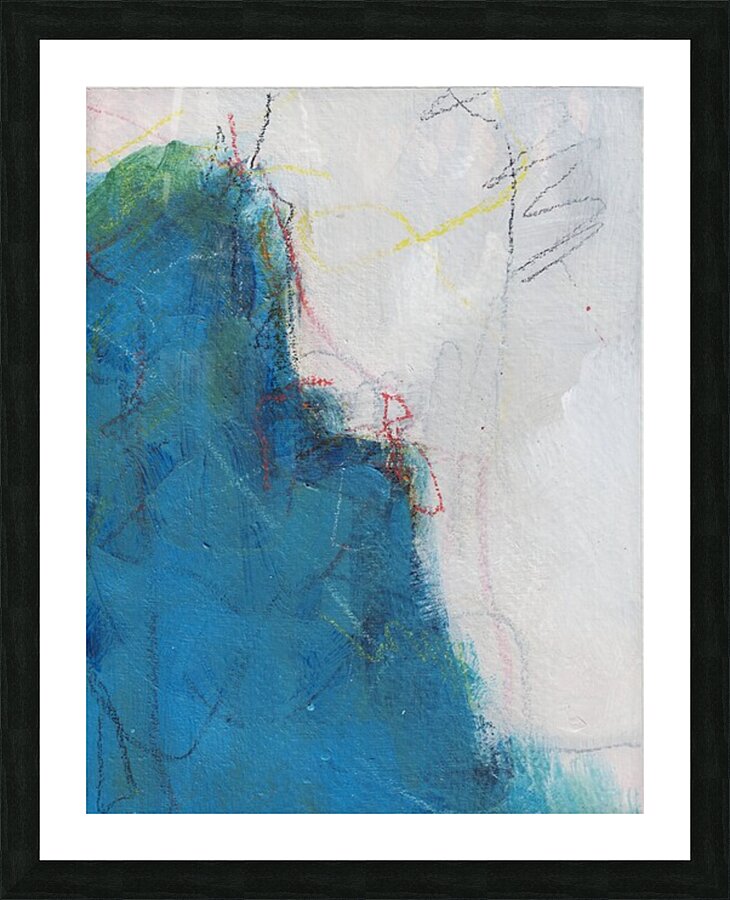 blue white 11 Picture Frame print