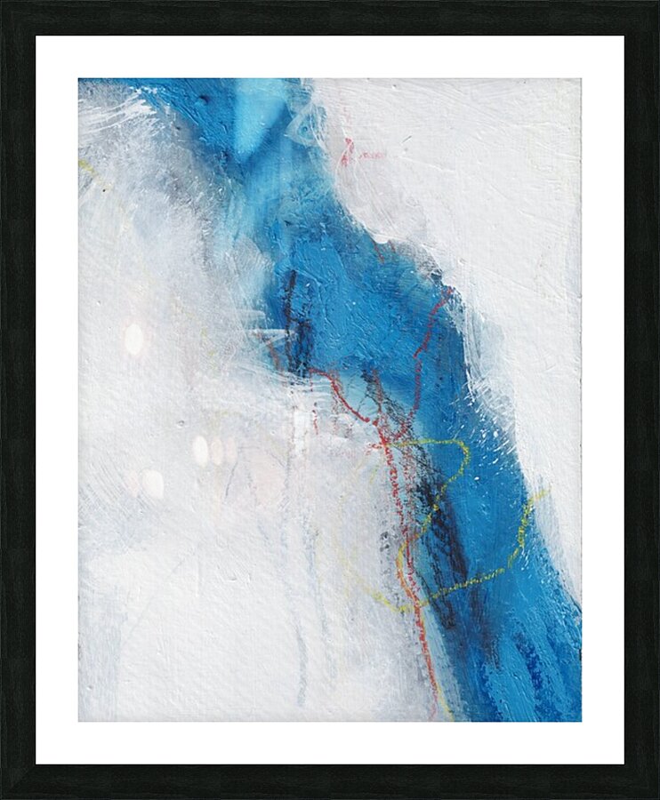 Blue white 17 Picture Frame print