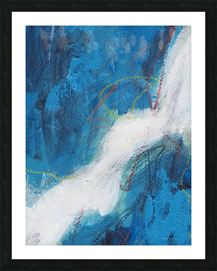 Blue white 18 Picture Frame print