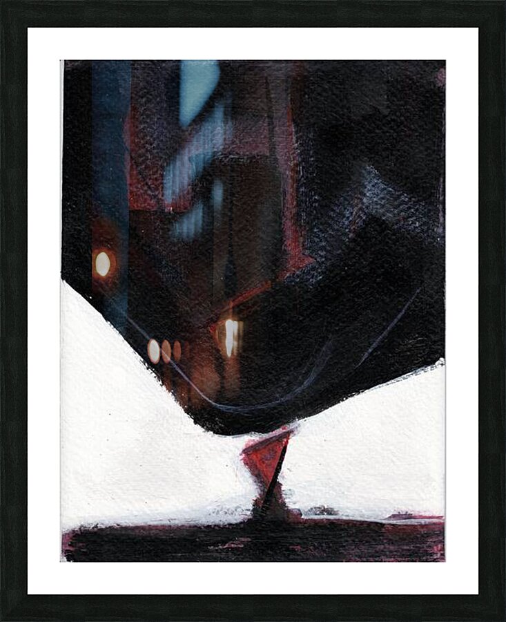 Red Black 6 Picture Frame print