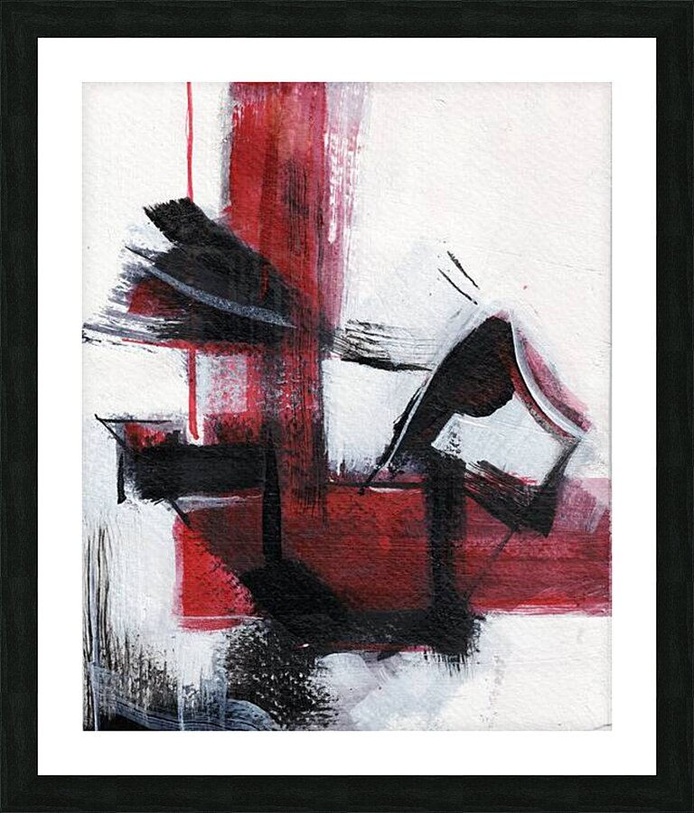 Red Black 1 Picture Frame print