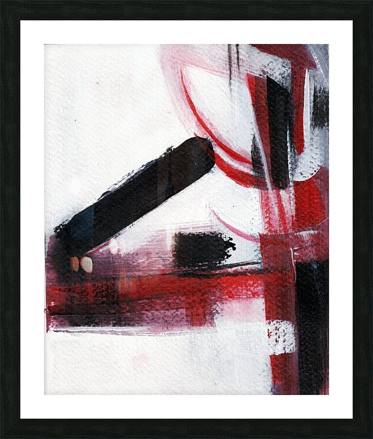 Red Black 2 Picture Frame print
