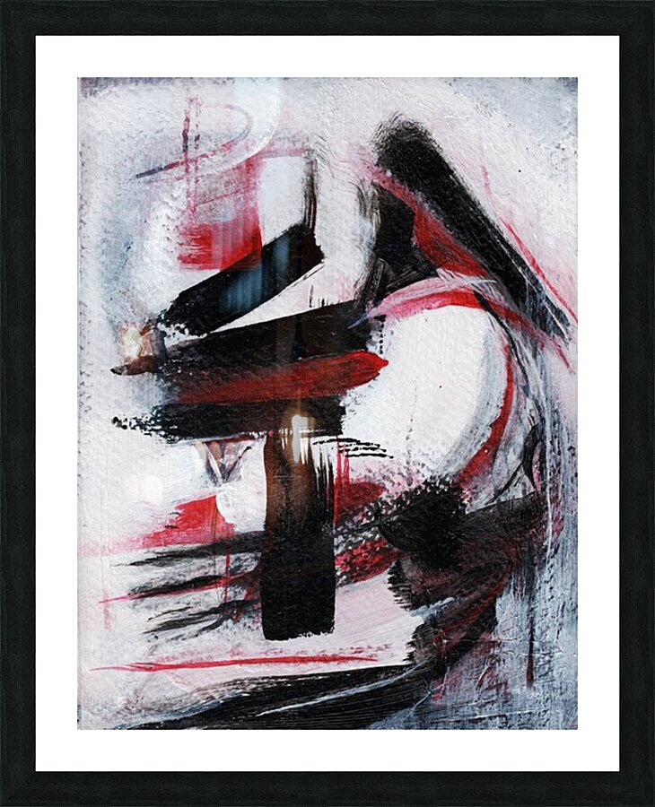 Red Black 4 Picture Frame print