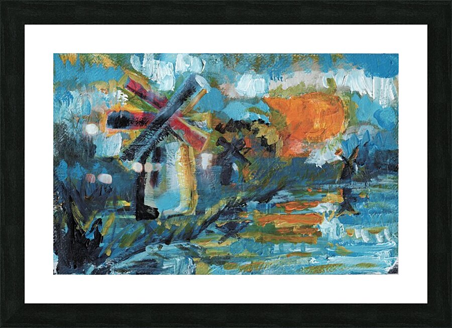 Windmills Picture Frame print