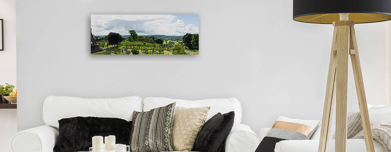 Panoramic view from the populair tourist attraction Stirling Castle Scotland Great-Britain Europe by Leoniek Van Der Vliet