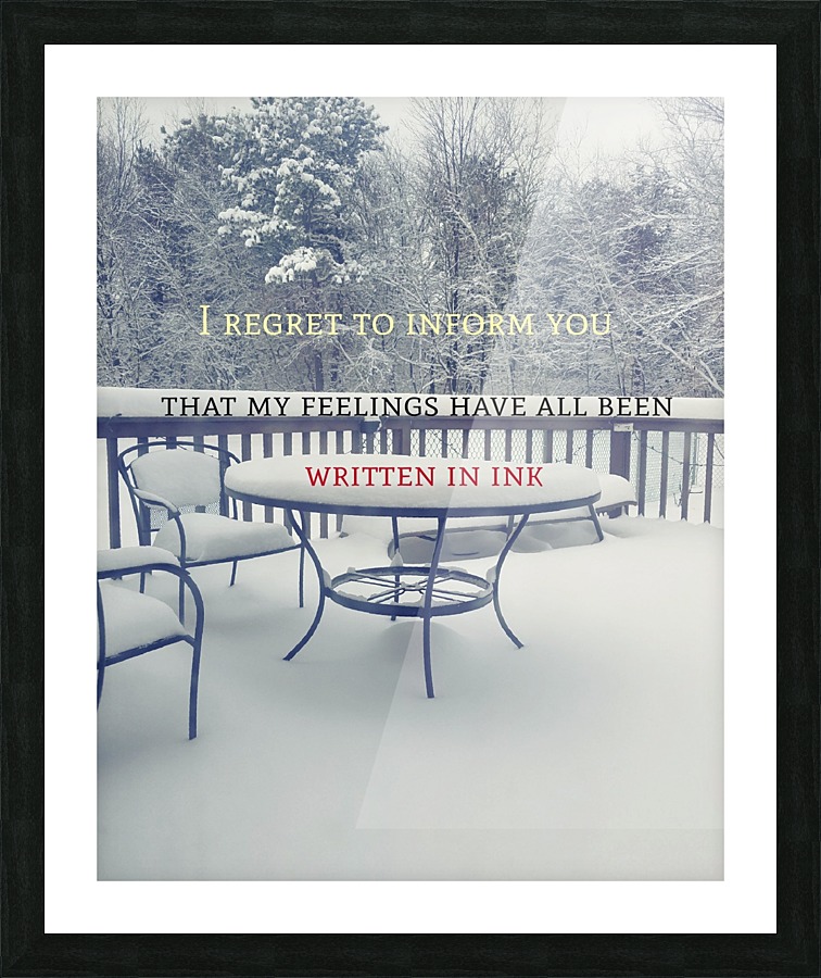 Penmanship Picture Frame print