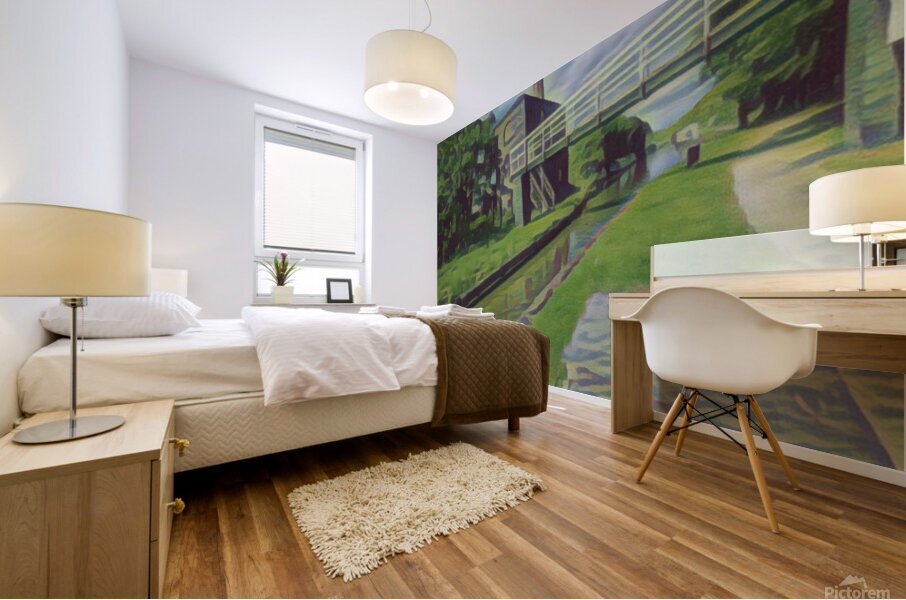 Rustic bridge Mural print