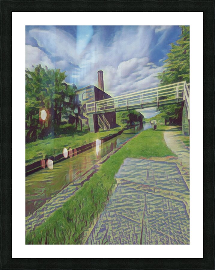 Rustic bridge Picture Frame print