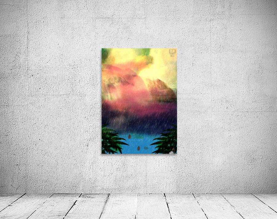 Sunset Waterfall Wall Preview