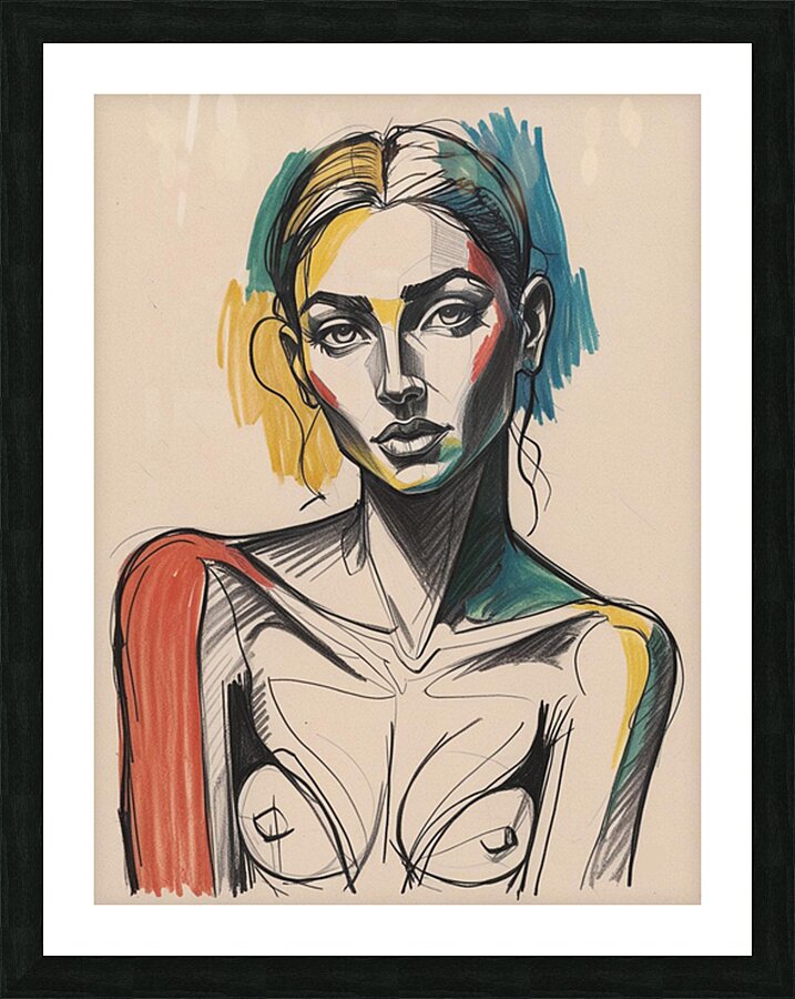 Abstract Bust Picture Frame print