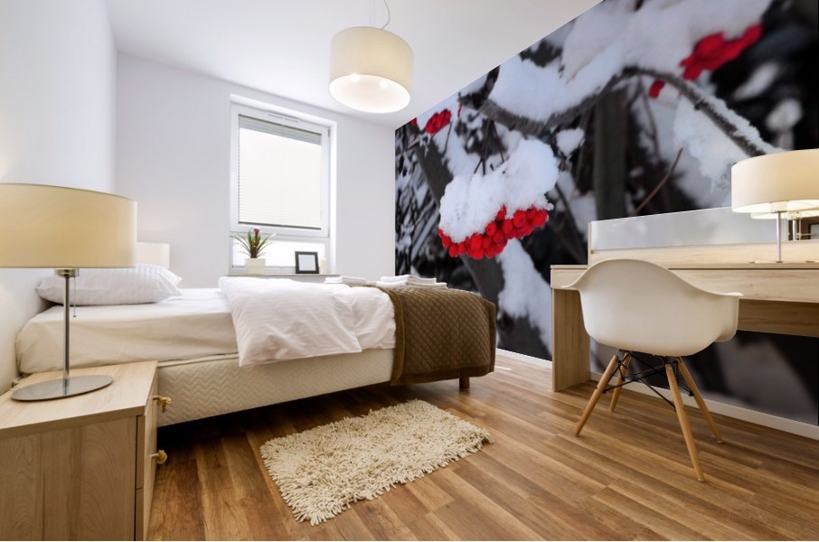 Winter Berries Mural print