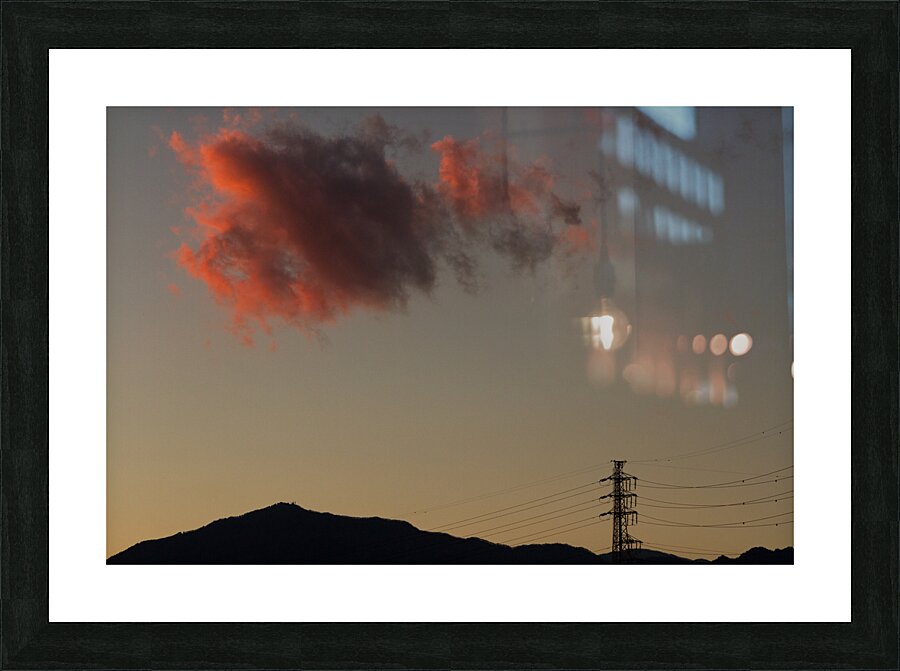 Electric Sunset Picture Frame print