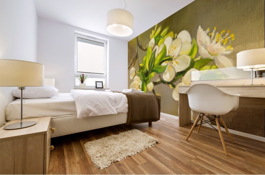 Apple Tree Blossoms Mural print