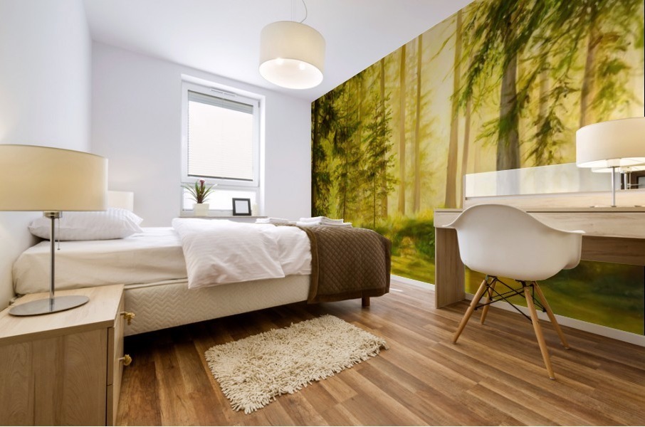 Forest Sunset Mural print