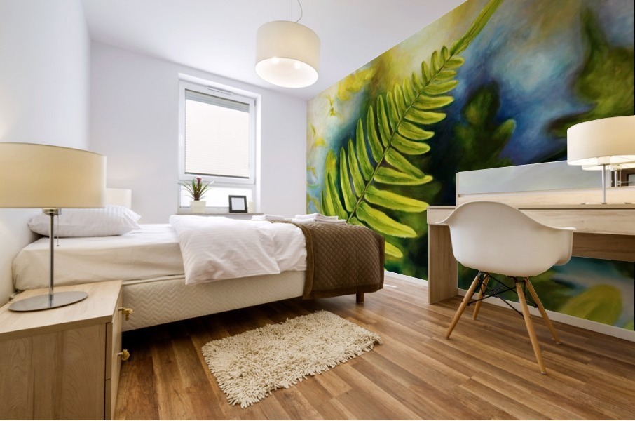 Fern Night Mural print