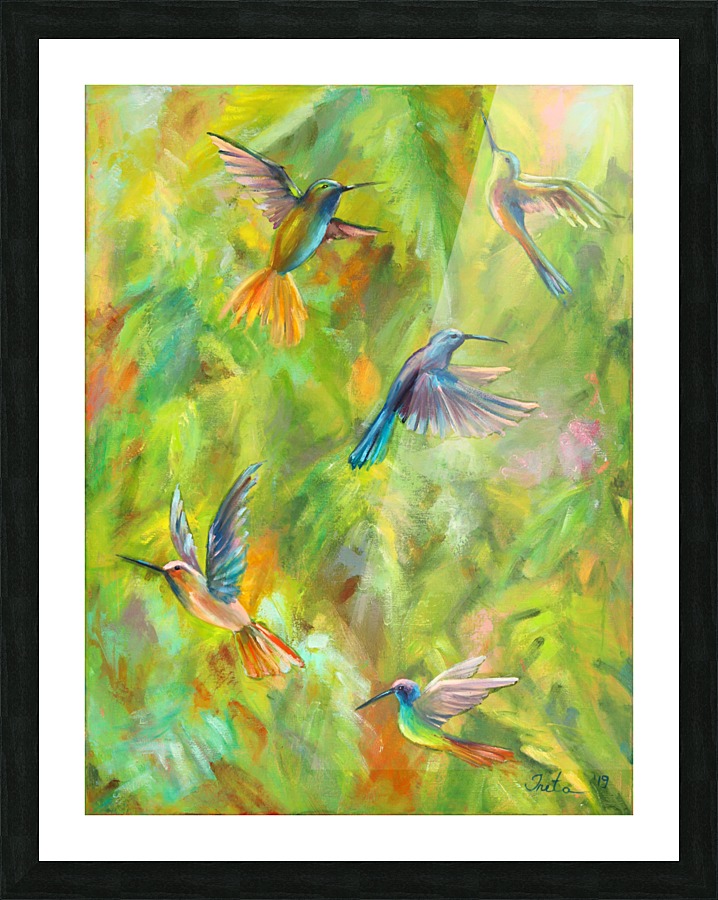 Hummingbird Dance Picture Frame print