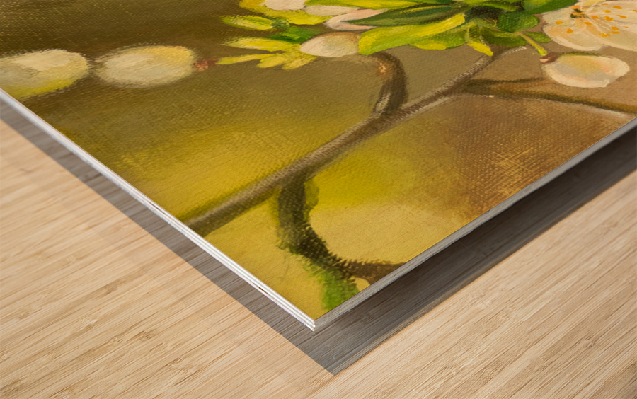 Apple Tree Blossoms Wood print