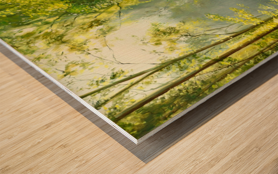 Forest Sun Wood print