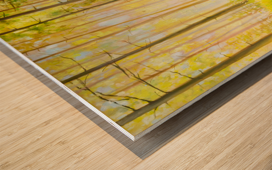 Inviting light Wood print