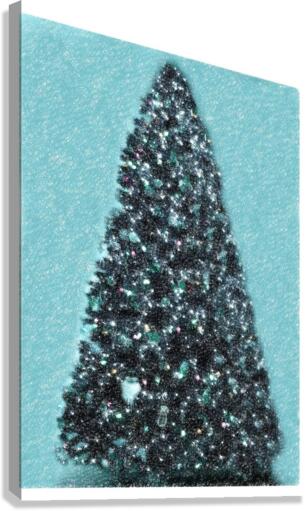 The Aqua Blue Tree Canvas Print