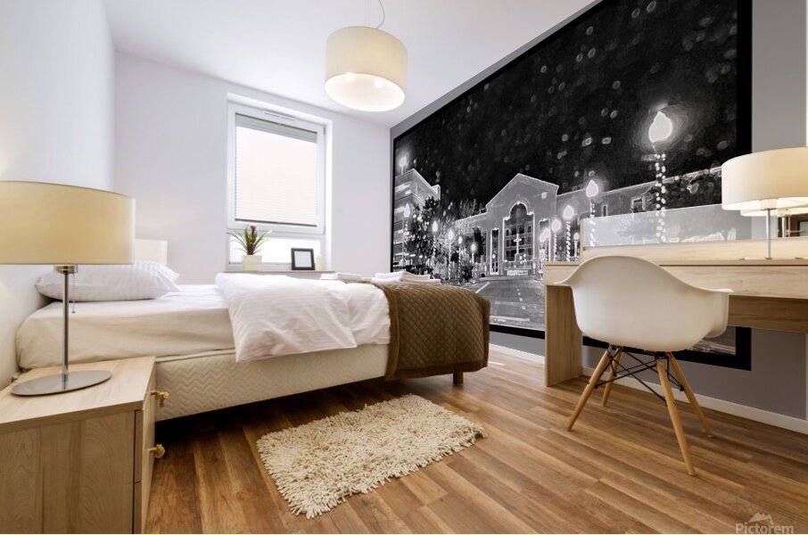 Lights at Night at the Light  Mural print