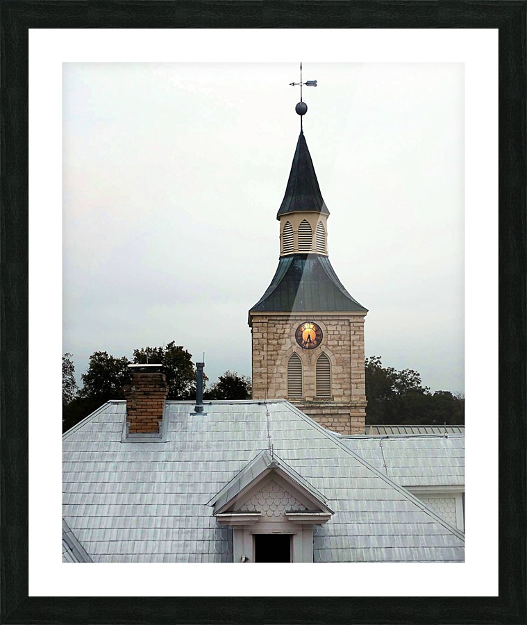 Early Evening Church Steeple Picture Frame print