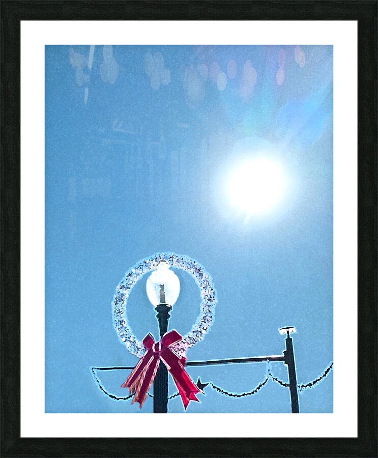 Sun Glow Lamppost Picture Frame print