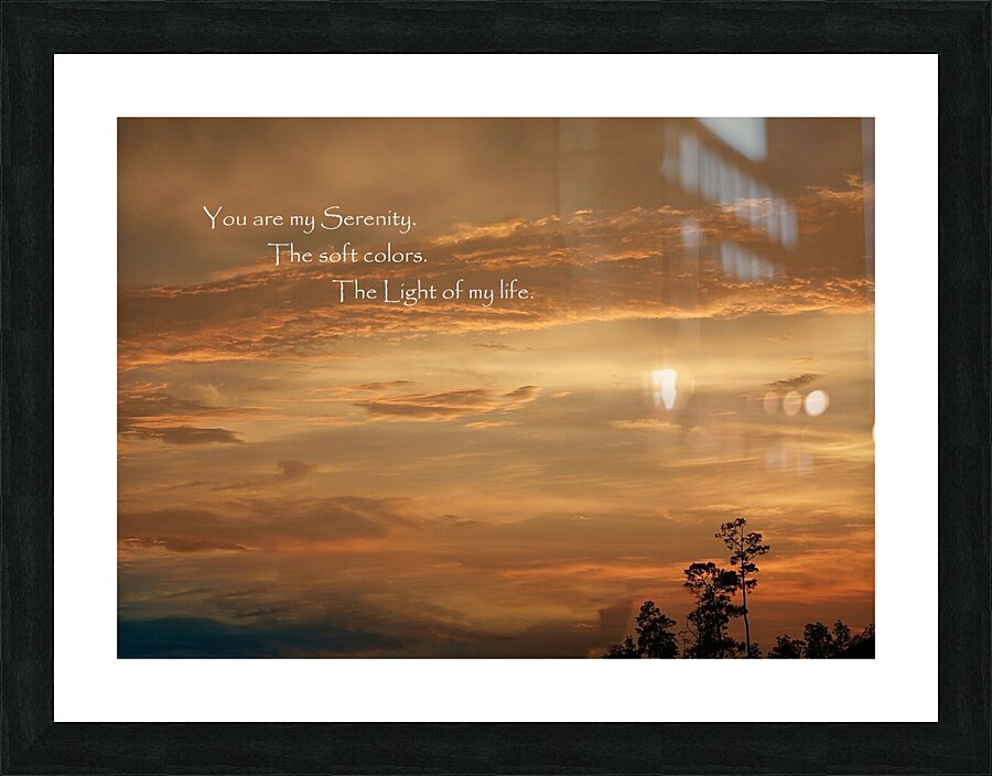Bronzed sunset quote Picture Frame print